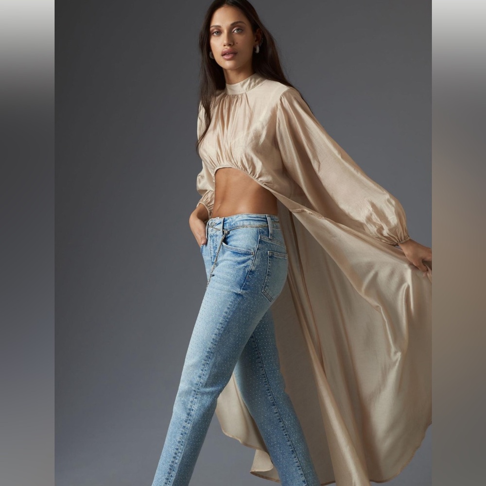 NWT Anthropologie Self Contrast High-Low Kaftan